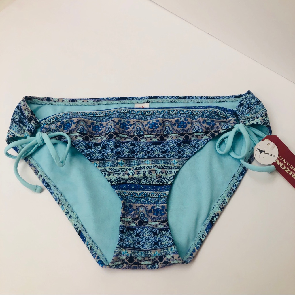 Blue Pattern Bikini Bottom